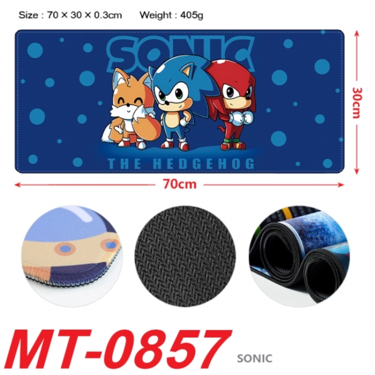 Sonic The Hedgehog Anime peripheral lock edge mouse pad 70X30cm