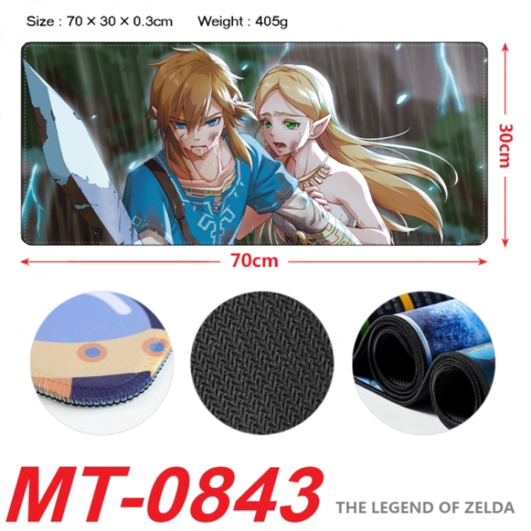 The Legend of Zelda Anime peripheral lock edge mouse pad 70X30cm