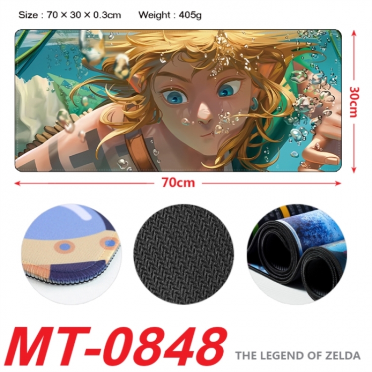 The Legend of Zelda Anime peripheral lock edge mouse pad 70X30cm