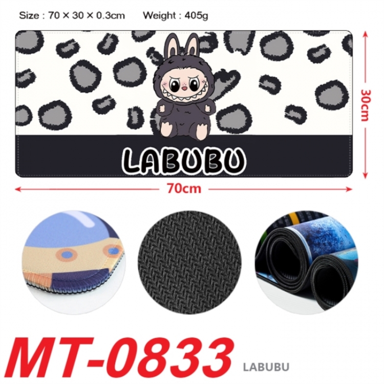 Labubu Anime peripheral lock edge mouse pad 70X30cm