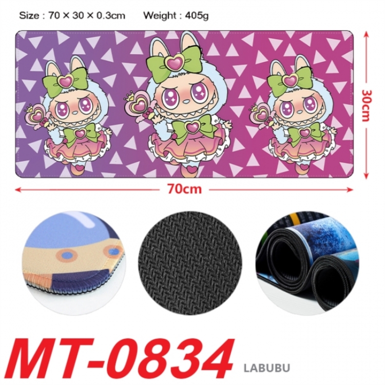 Labubu Anime peripheral lock edge mouse pad 70X30cm