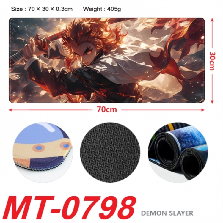 Demon Slayer Kimets Anime peripheral lock edge mouse pad 70X30cm