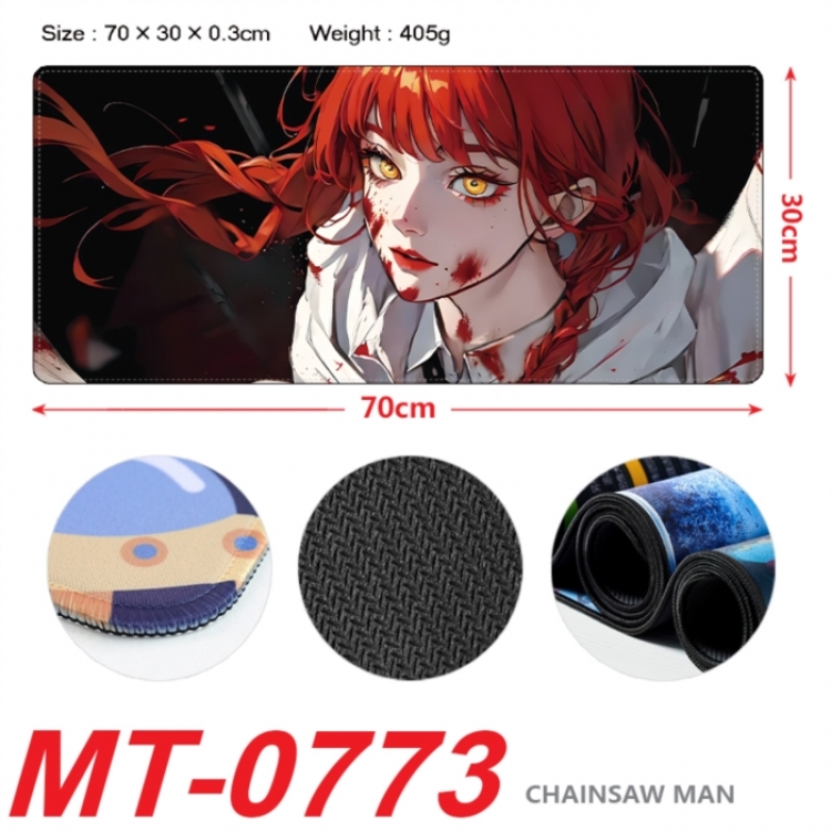 Chainsaw man Anime peripheral lock edge mouse pad 70X30cm