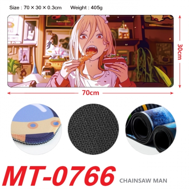 Chainsaw man Anime peripheral lock edge mouse pad 70X30cm