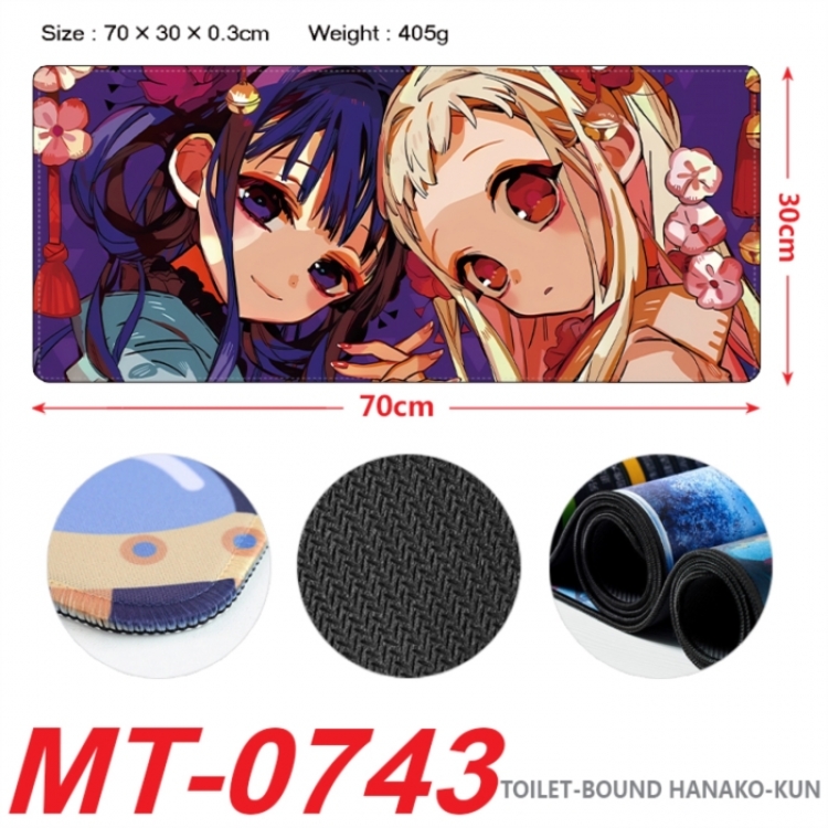 Toilet-bound Hanako-kun Anime peripheral lock edge mouse pad 70X30cm