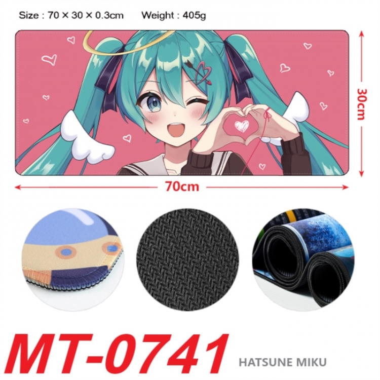 Hatsune Miku Anime peripheral lock edge mouse pad 70X30cm