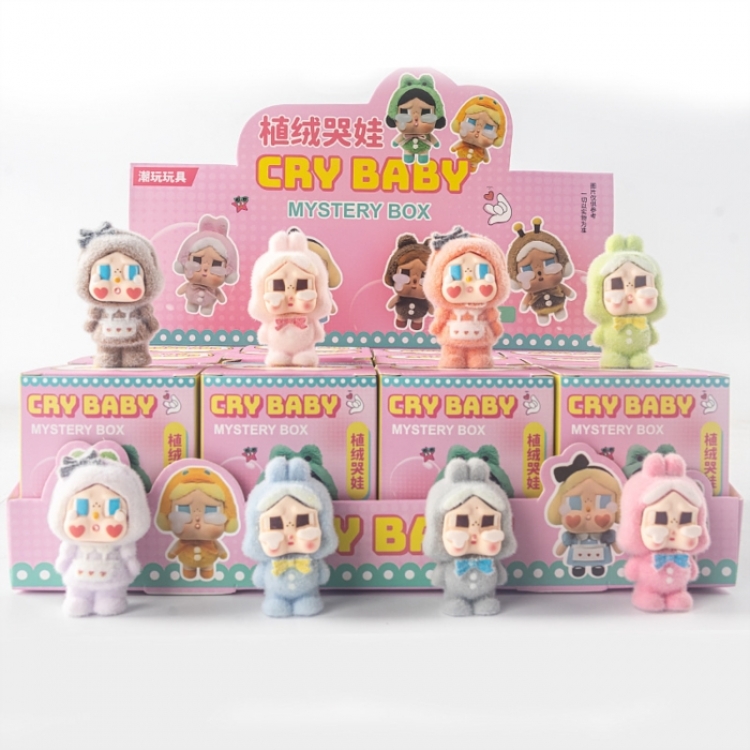 Crying baby Flocked small ornaments figurines blind boxes trendy toys and small handmade crafts a set of 12