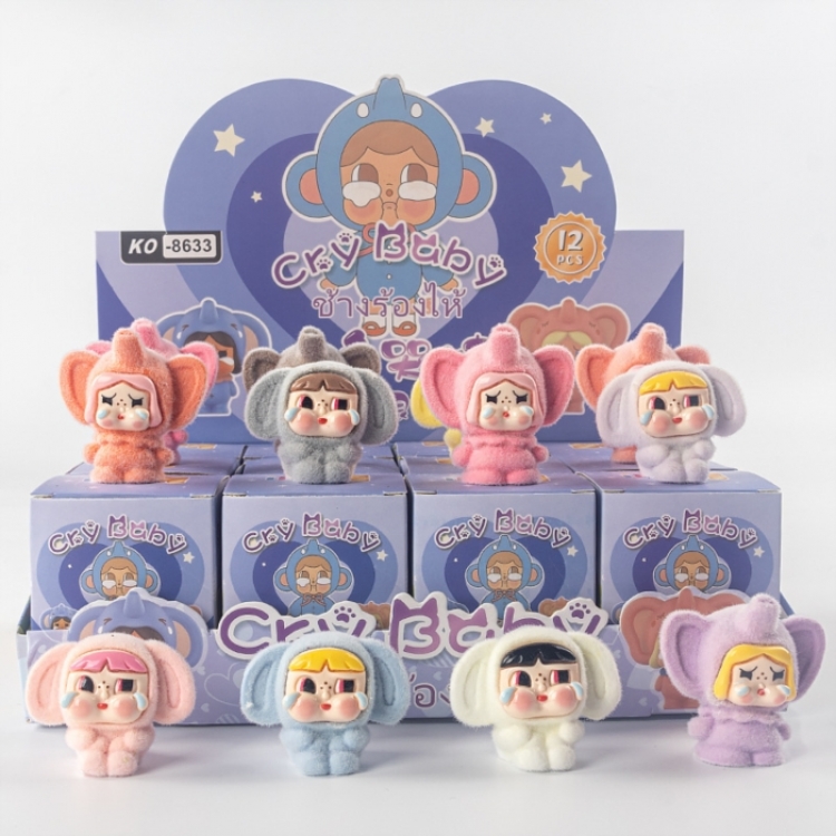 Crying baby Flocked small ornaments figurines blind boxes trendy toys and small handmade crafts a set of 12
