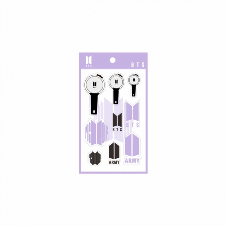 BTS PVC transparent decal creative sticker 10X17CM price for 10 pcs