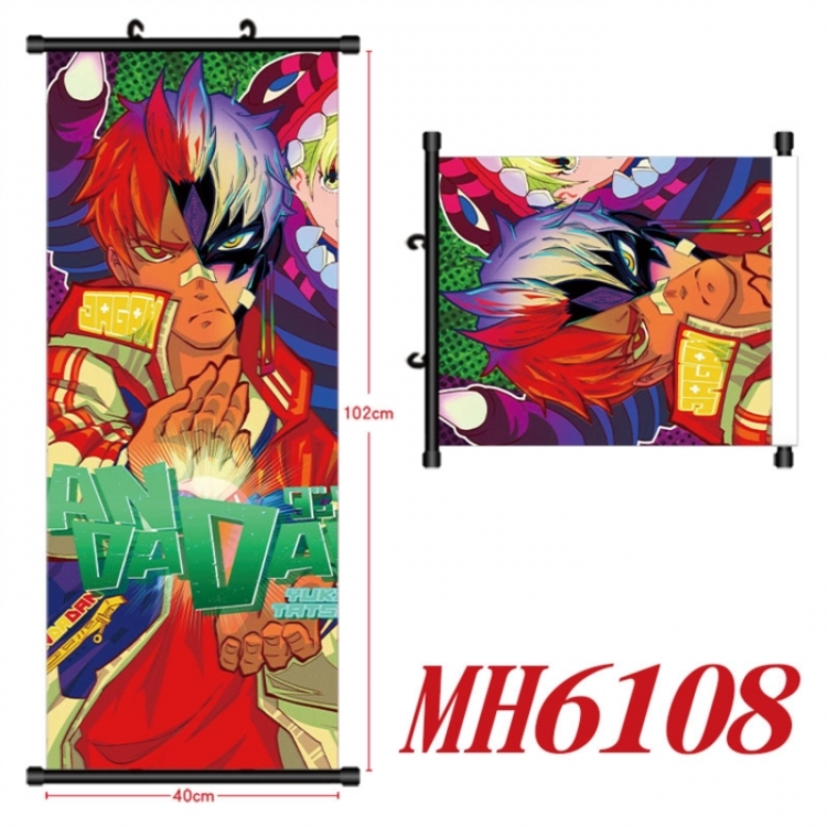 Dandadan Anime black Plastic rod Cloth painting Wall Scroll 40X102CM 