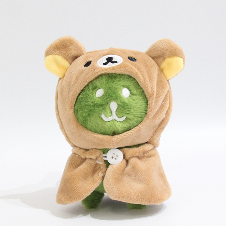 Self deprecating bear Little rabbit fur+PP cotton plush toy pendant 13x9x6cm price for 5 pcs