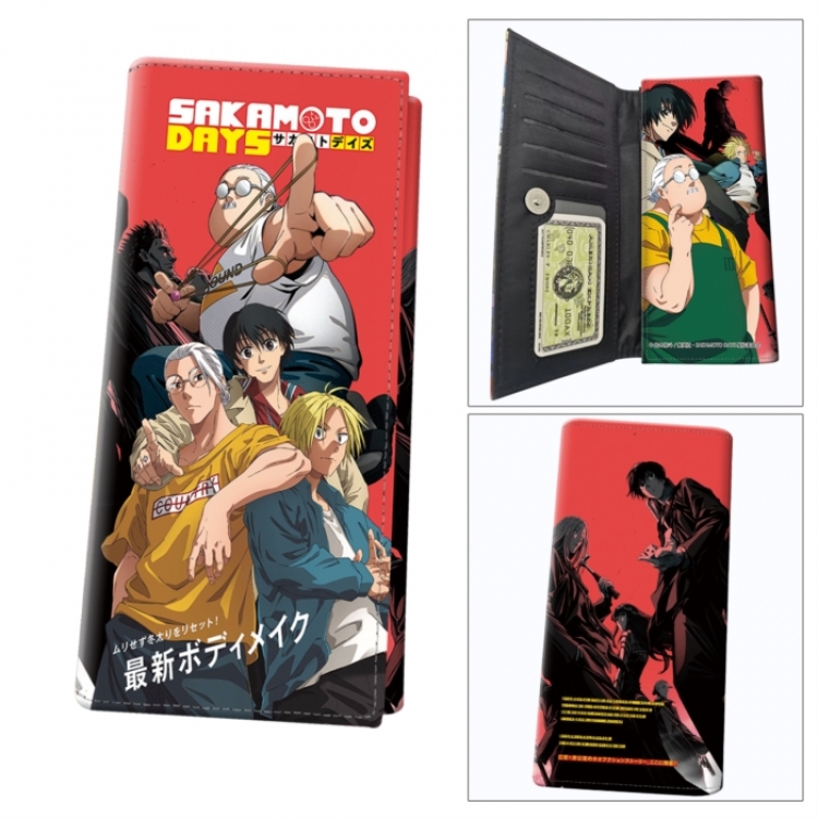 SAKAMOTO DAYS Anime wallet long wallet buckle storage bag 18.5x9.5x2CM 100g