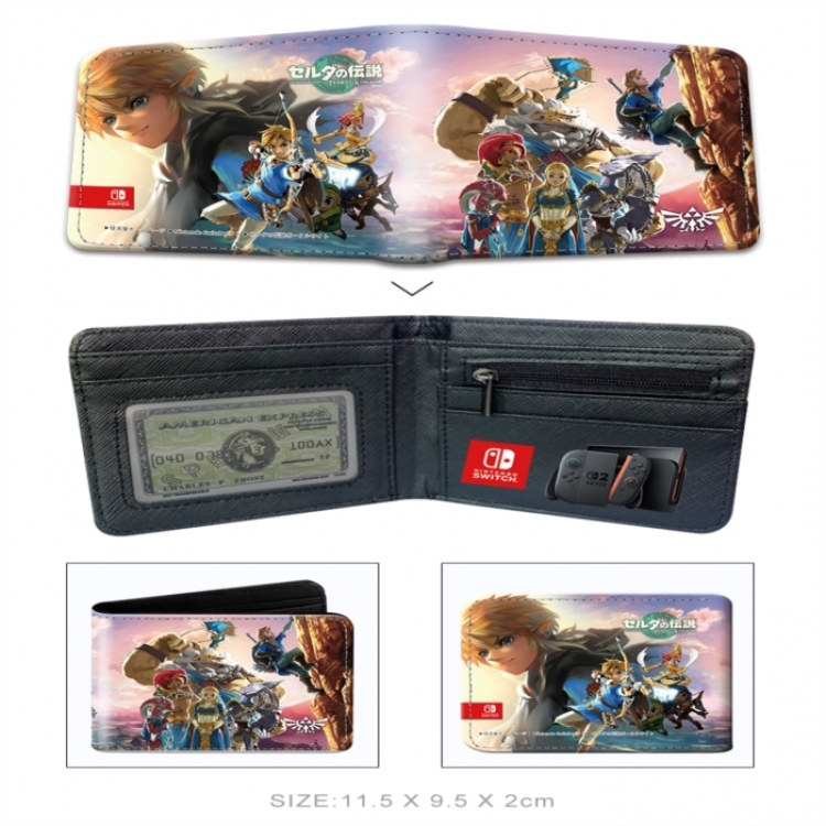 Nintendo 3D concave convex two fold short card wallet wallet wallet 11X9.5X2cm 65G