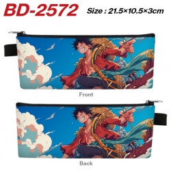 One Piece Anime PU Leather Zip...