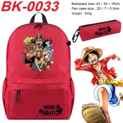 One Piece Anime backpack penci...
