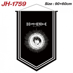 Death note Anime peripheral full-color printing with hanging rope flag 90X60CM