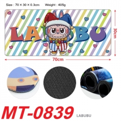 Labubu Anime peripheral lock edge mouse pad 70X30cm