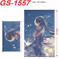 Hatsune Miku Anime digital printed pole style hanging picture Wall Scroll There is a hanging rope 40x60cm