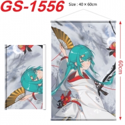 Hatsune Miku Anime digital printed pole style hanging picture Wall Scroll There is a hanging rope 40x60cm