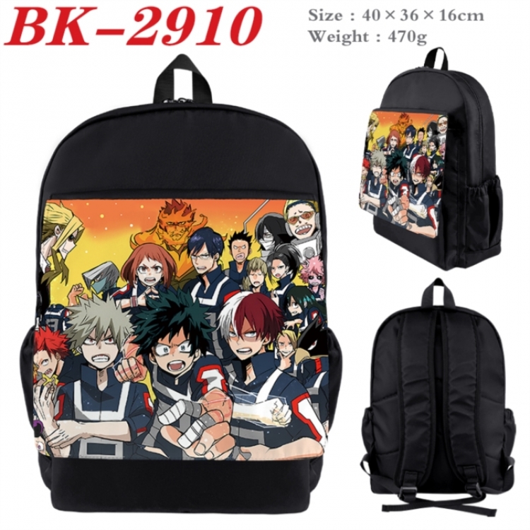My Hero Academia Waterproof nylon canvas flip color picture backpack 40X36X16CM