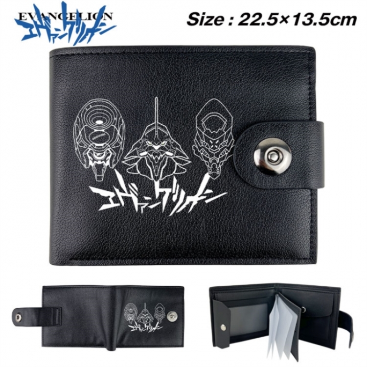 EVA Animation snap fastener black pickup bag wallet 22.5X13.5CM