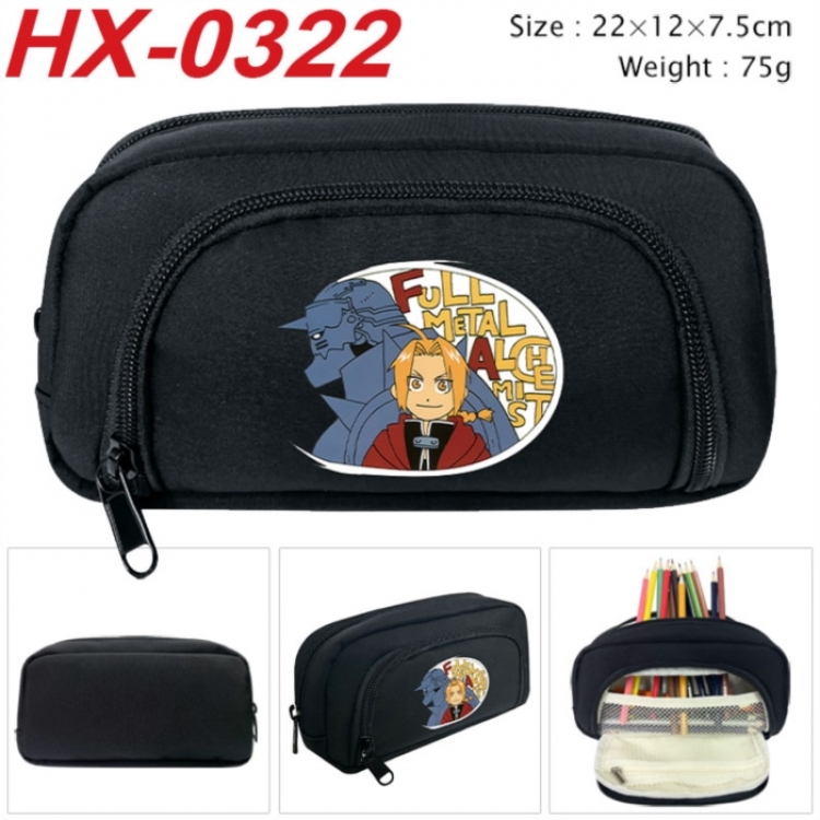 Fullmetal Alchemist Anime 3D pencil case with insulation layer Pencil Bag 22X15X7.5CM