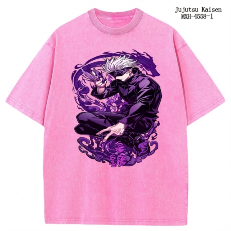 Jujutsu Kaisen Anime peripheral pure cotton washed and worn T-shirt from S to 2XL