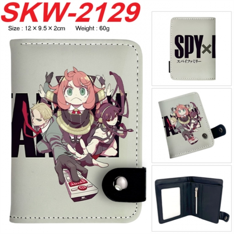 SPY×FAMILY Anime vertical button folding wallet 12X9.5X2CM 60g
