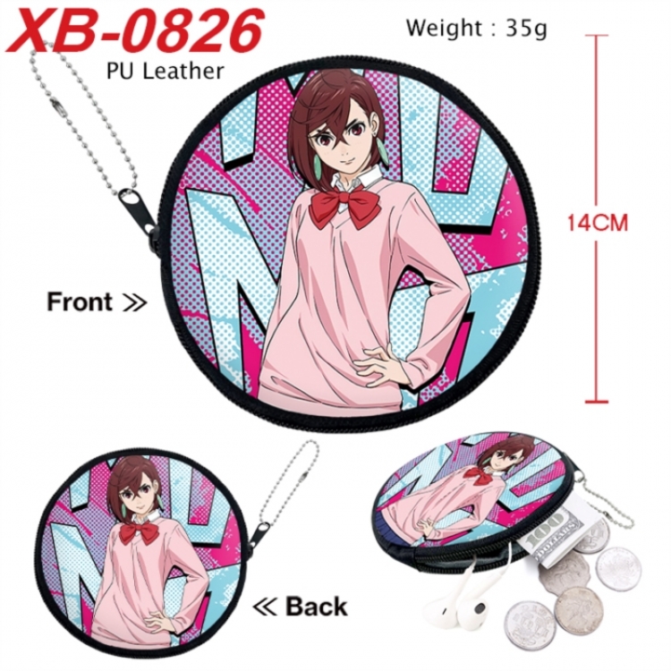 Dandadan Anime PU leather material circular zipper zero wallet 14cm