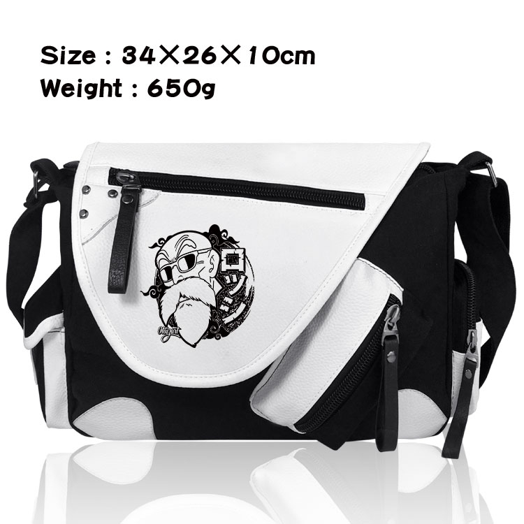 DRAGON BALL Anime PU Colorblock Leather Shoulder Crossbody Bag 34x26x10cm