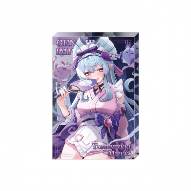 Genshin Impact Anime game acrylic card brick desktop decoration 8X12X1.2cm