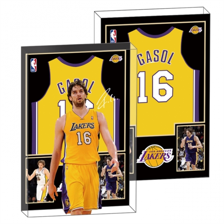 Pau Gasol  Anime game acrylic card brick desktop decoration 8X12X1.2cm