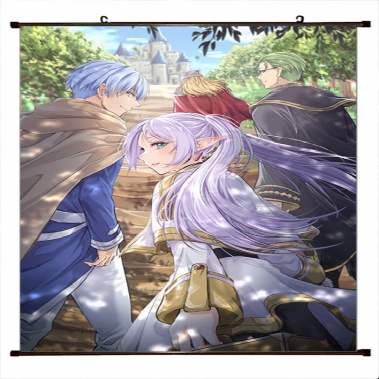 Frieren: Beyond Journey's Anime black Plastic rod Cloth painting Wall Scroll 60X90CM 
