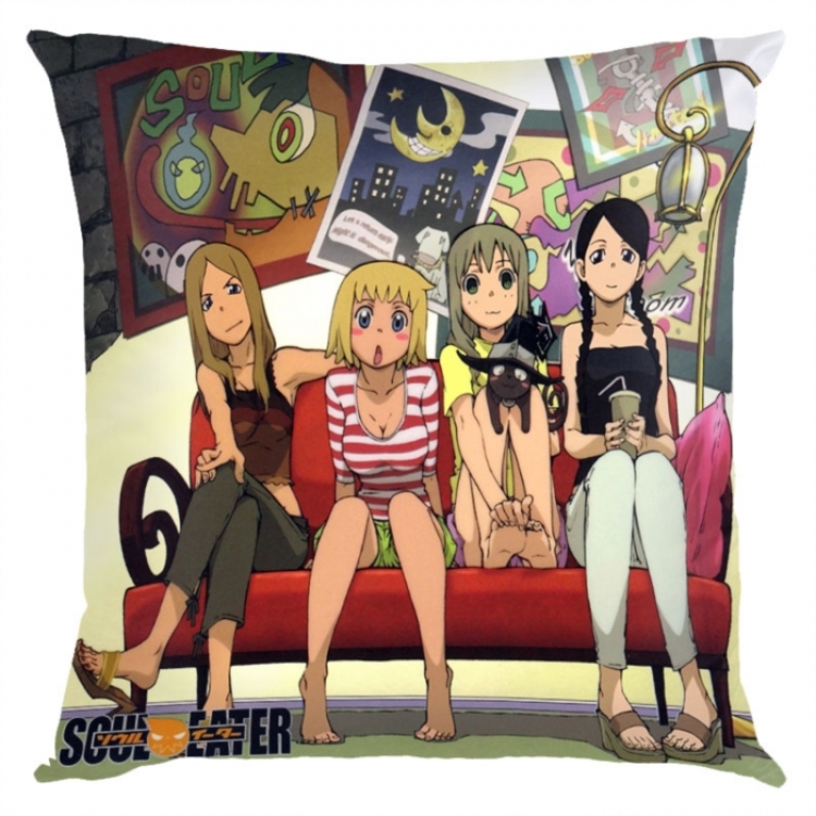 Soul Eater Anime square full-color pillow cushion 45X45CM NO FILLING 