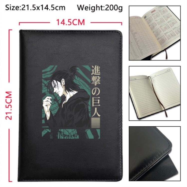 Shingeki no Kyojin Anime Printed PU Car Thread Notebook Hard Cover 21.5x14.5cm