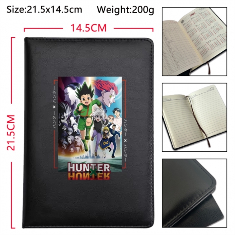 HunterXHunter Anime Printed PU Car Thread Notebook Hard Cover 21.5x14.5cm