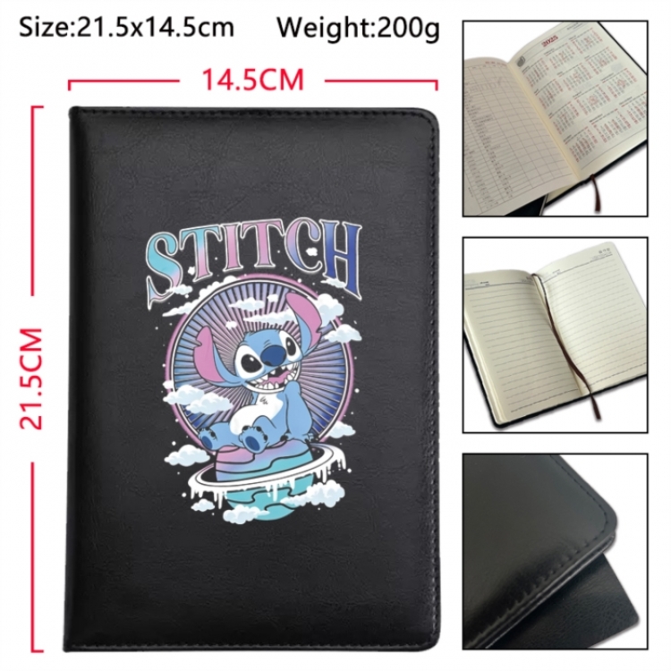 Lilo & Stitch Anime Printed PU Car Thread Notebook Hard Cover 21.5x14.5cm