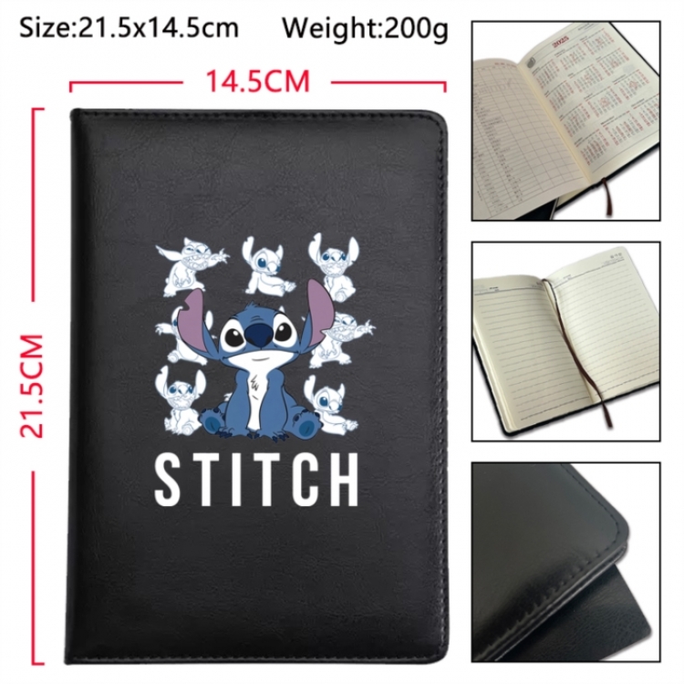 Lilo & Stitch Anime Printed PU Car Thread Notebook Hard Cover 21.5x14.5cm