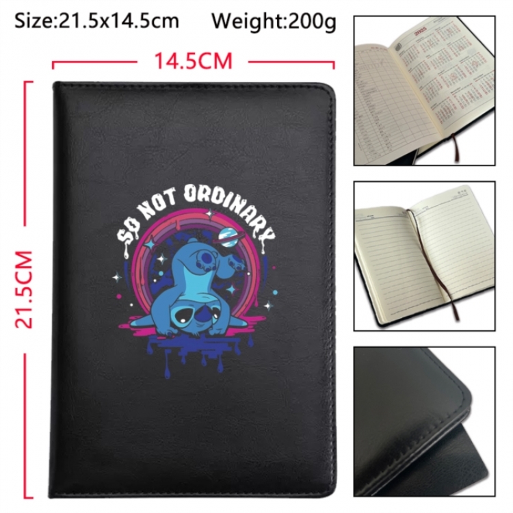 Lilo & Stitch Anime Printed PU Car Thread Notebook Hard Cover 21.5x14.5cm