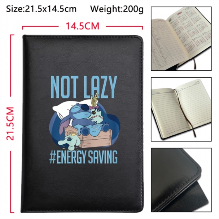 Lilo & Stitch Anime Printed PU Car Thread Notebook Hard Cover 21.5x14.5cm