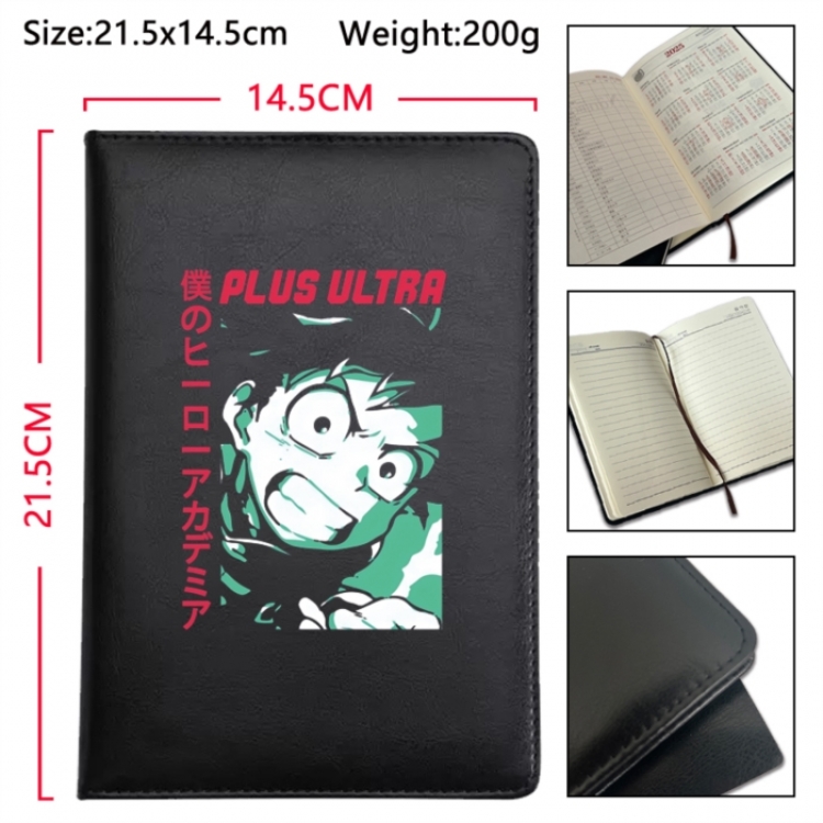My Hero Academia Anime Printed PU Car Thread Notebook Hard Cover 21.5x14.5cm