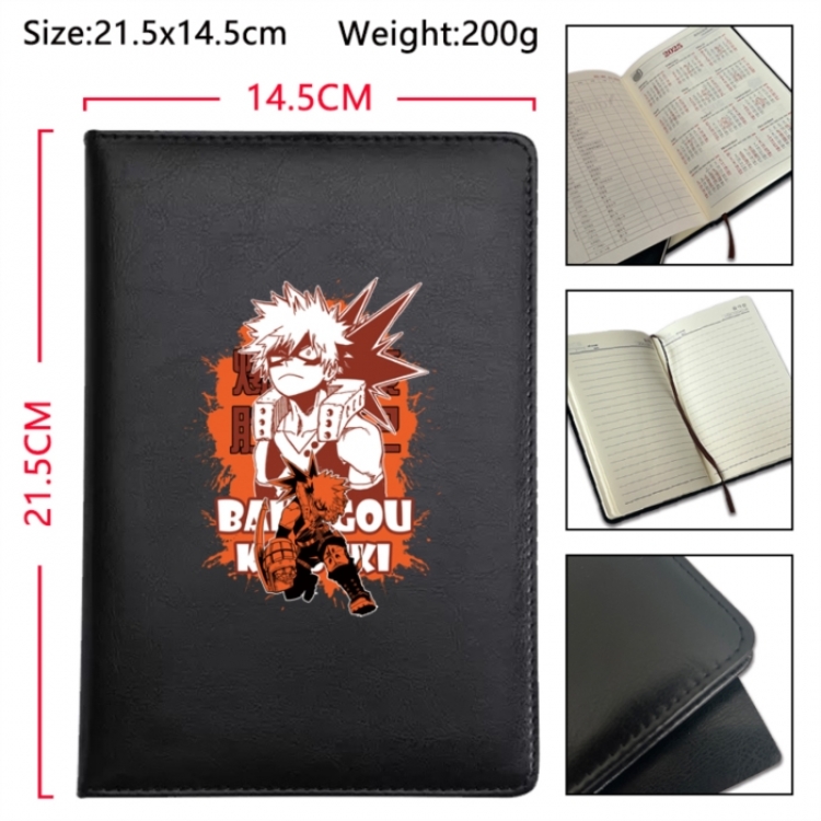 My Hero Academia Anime Printed PU Car Thread Notebook Hard Cover 21.5x14.5cm