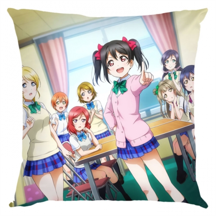 LoveLive Anime square full-color pillow cushion 45X45CM NO FILLING 