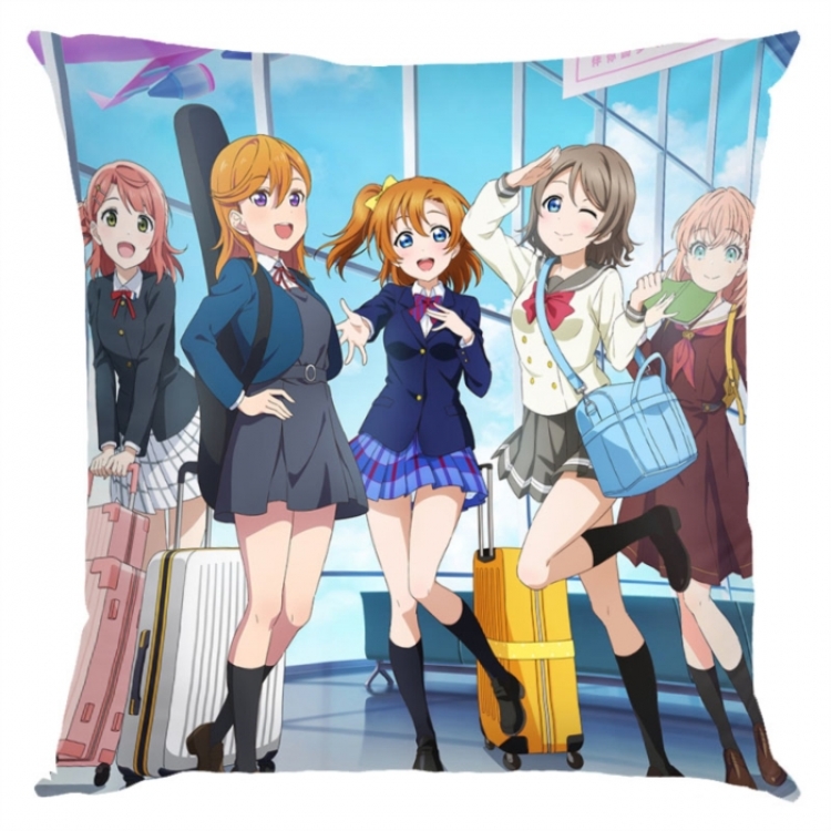 LoveLive  Anime square full-color pillow cushion 45X45CM NO FILLING 