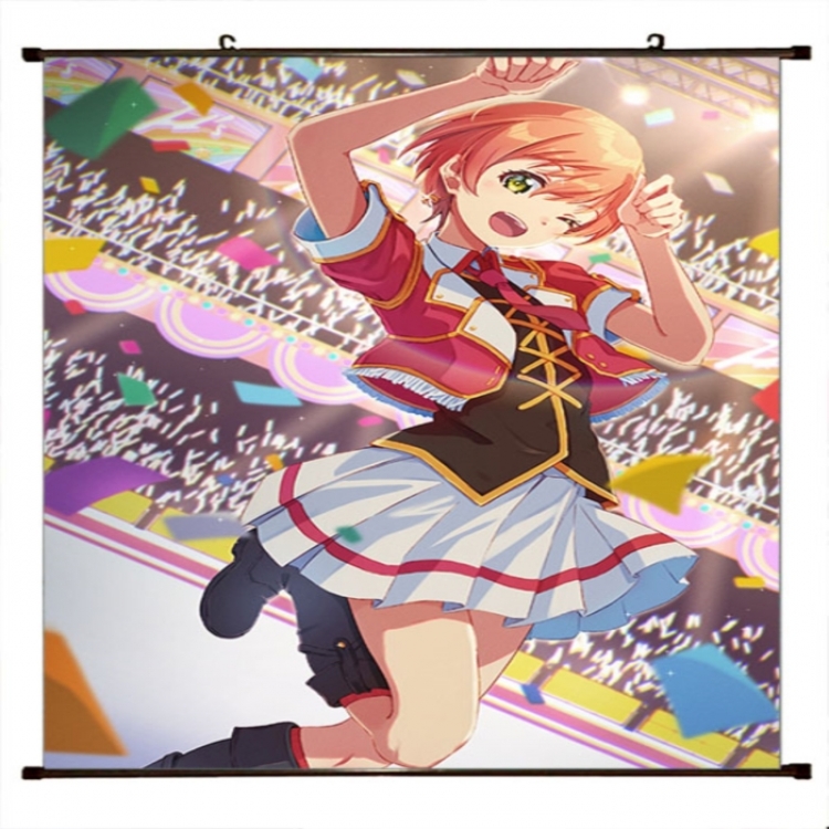 LoveLive Anime black Plastic rod Cloth painting Wall Scroll 60X90CM 