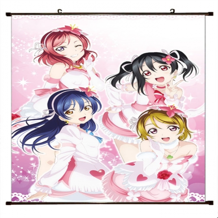LoveLive Anime black Plastic rod Cloth painting Wall Scroll 60X90CM 