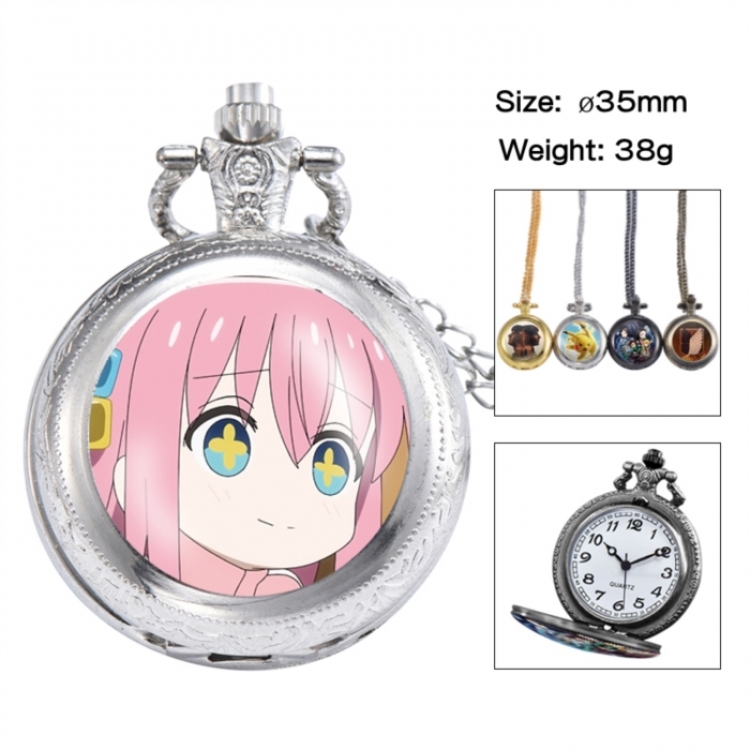BOCCHI THE ROCK! Anime peripheral European and American retro flip pocket watch 35mm