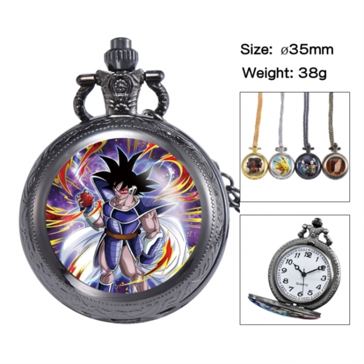 DRAGON BALL Anime peripheral European and American retro flip pocket watch 35mm