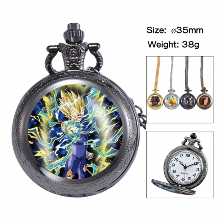 DRAGON BALL Anime peripheral European and American retro flip pocket watch 35mm