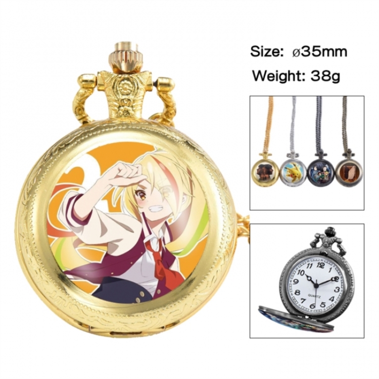 ZombieLandSaga Anime peripheral European and American retro flip pocket watch 35mm